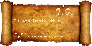 Tukacs Domicián névjegykártya